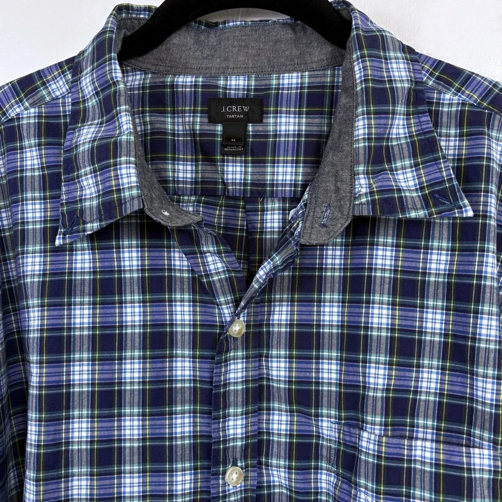 J.Crew Tartan Plaid Shirt XL Cotton Jenna Lyons Heritage Prep Campus Collegiate‎